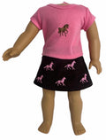 18" Doll Outfit with Embroidered Ponies for 18" Dolls