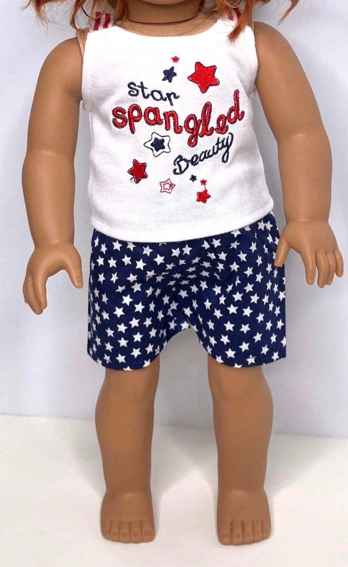18" Doll Outfit with Embroidered Shirt for 18" Dolls