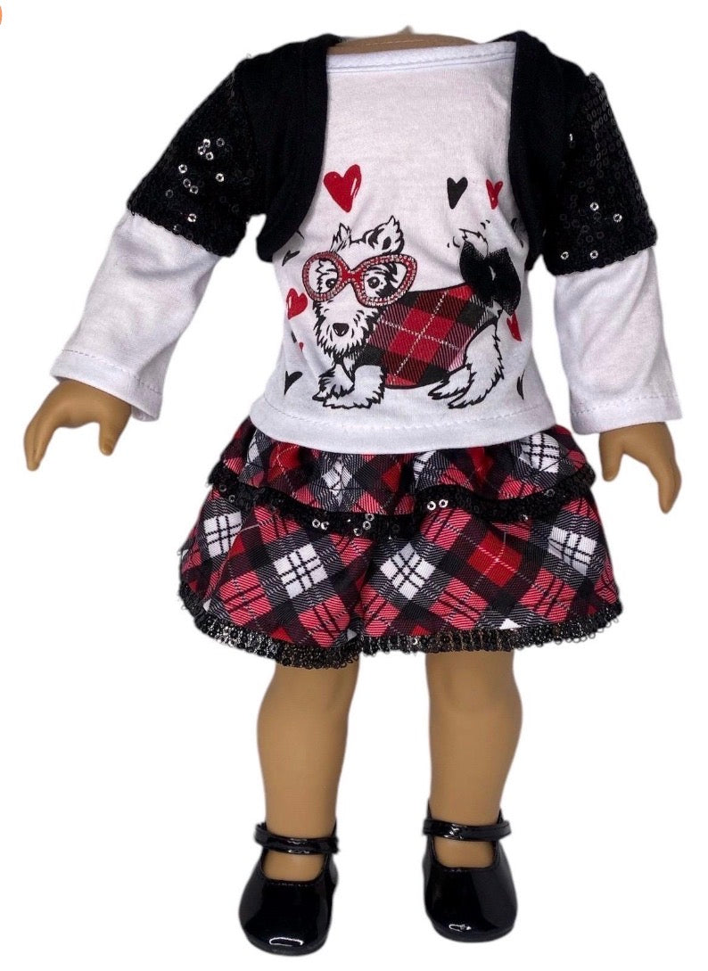 18" Doll Outfit with with Puppy Graphic for 18" Dolls
