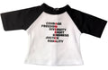18" Doll T-Shirt - Courage Freedom Diversity Right Kindness Justice Equality