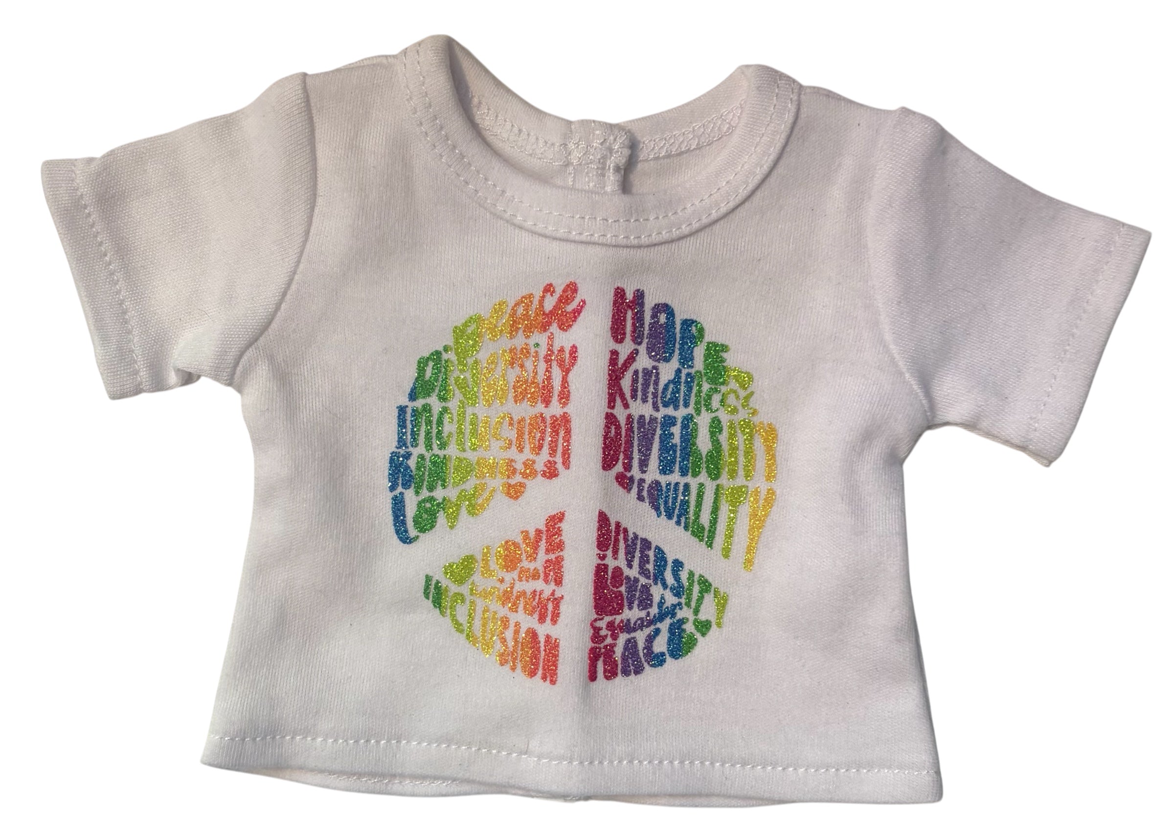 18" Doll T-Shirt - Peace Hope Inclusion