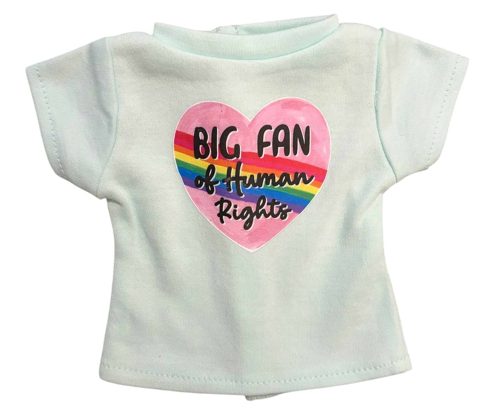 18" Doll T-Shirt 🏳️‍🌈 BIG Fan of Human Rights 🏳️‍🌈