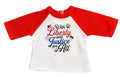 18" Doll T-Shirt -  🏳️‍🌈 LIBERTY & JUSTICE FOR ALL 🏳️‍🌈