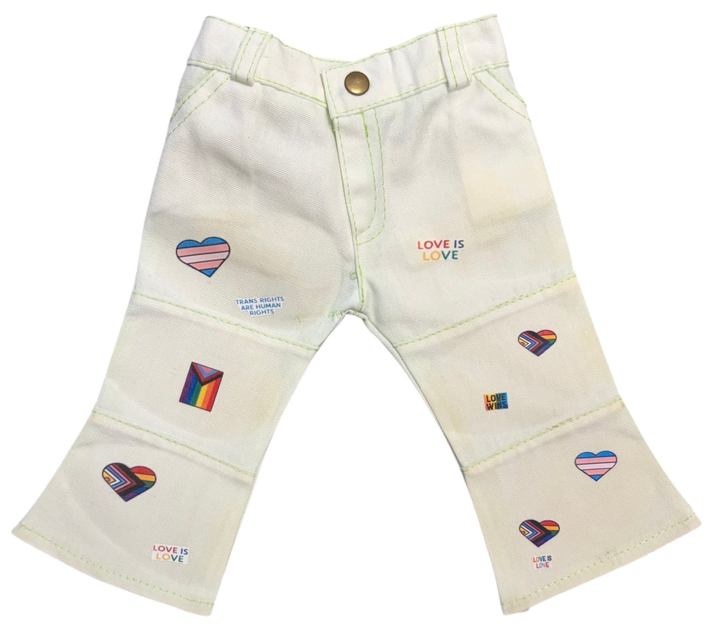 18" Doll Pants 🏳️‍🌈 ☮️ 👊🏼 Human Rights 👊🏼☮️ 🏳️‍🌈