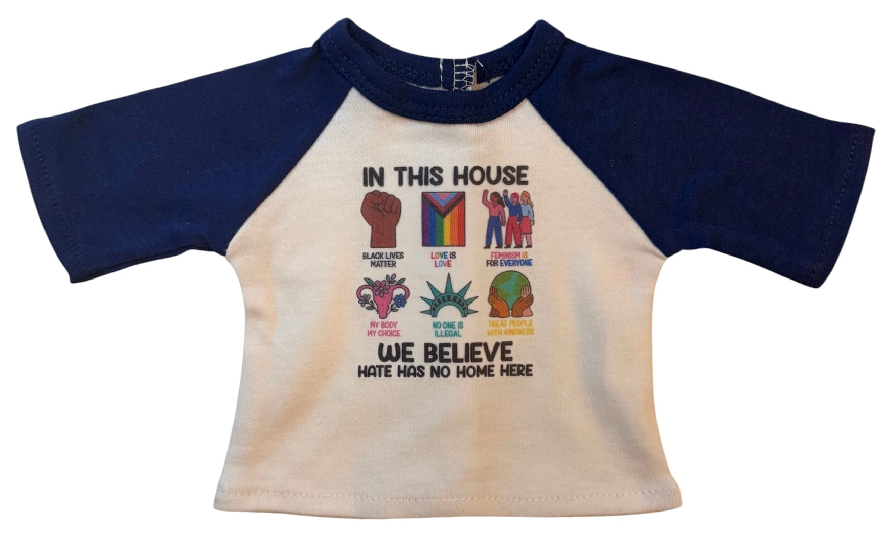 18" Doll T-Shirt -  ✊🏾BLM 🏳️‍🌈 Love is Love HUMAN RIGHTS 💖