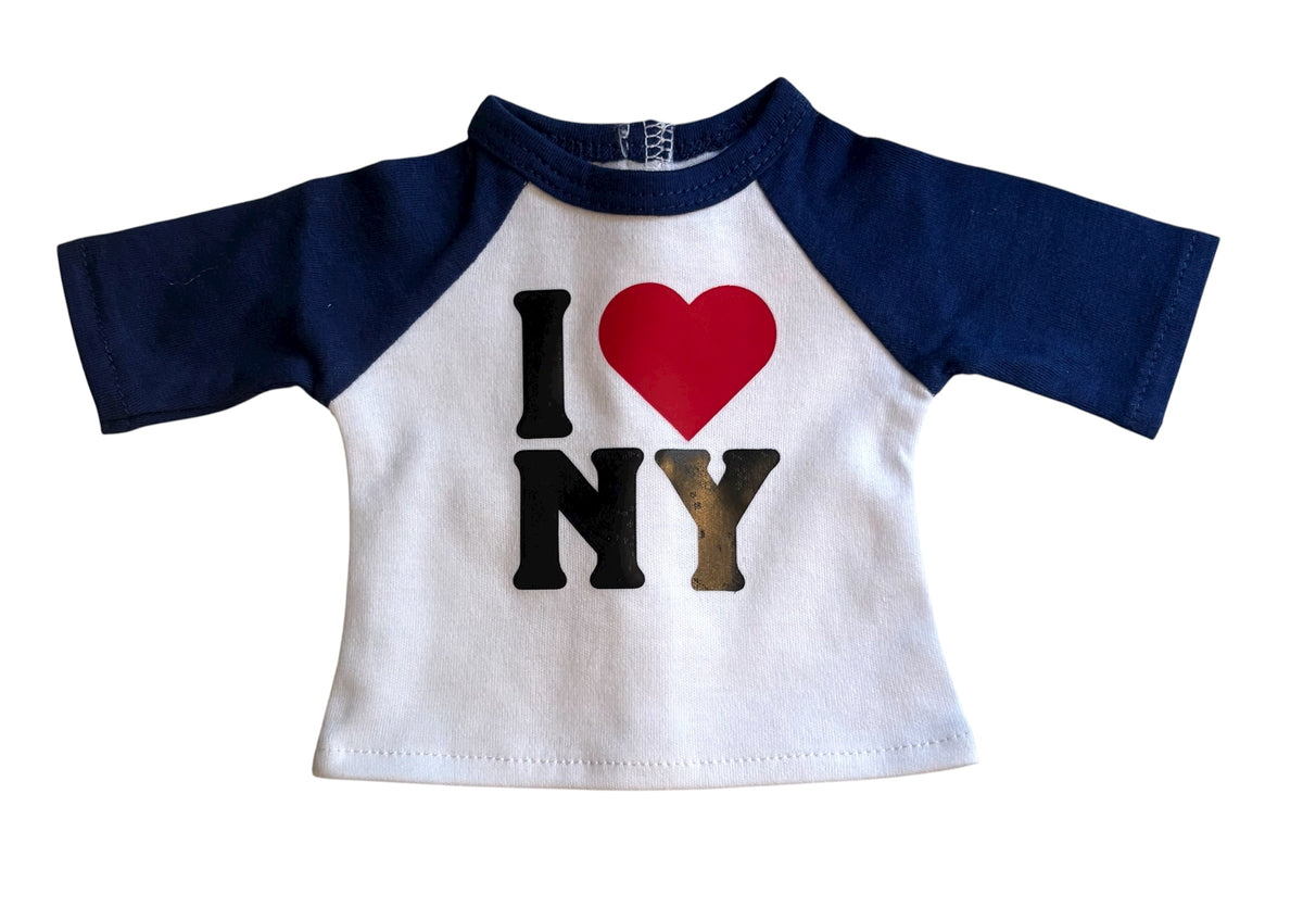 I LOVE NEW YORK Raglan T-Shirt for 18" Dolls