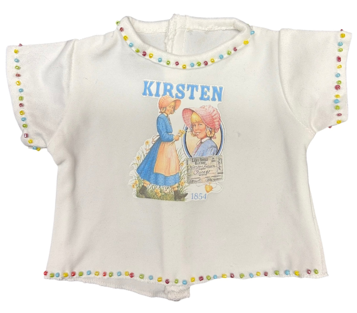 Kirsten Larson Inspired Image on Shirt with Glass Bead Trim