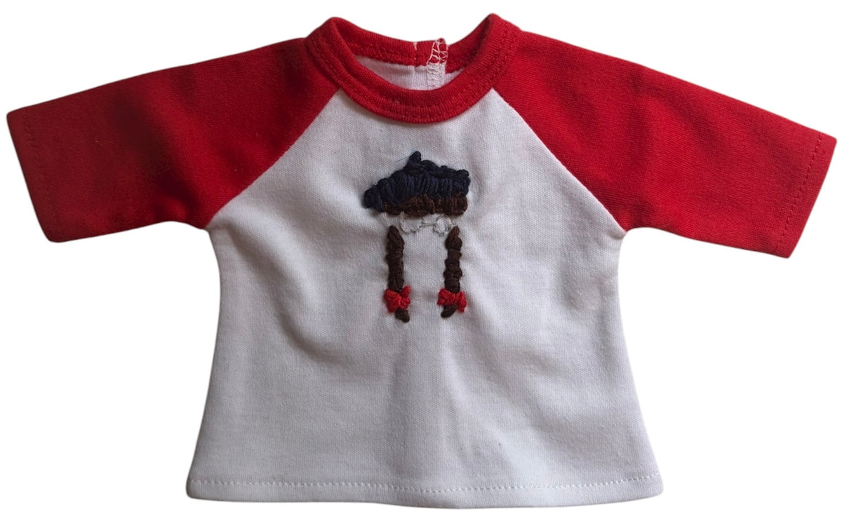 American Girl Doll Molly Embroidered Design Raglan Shirt