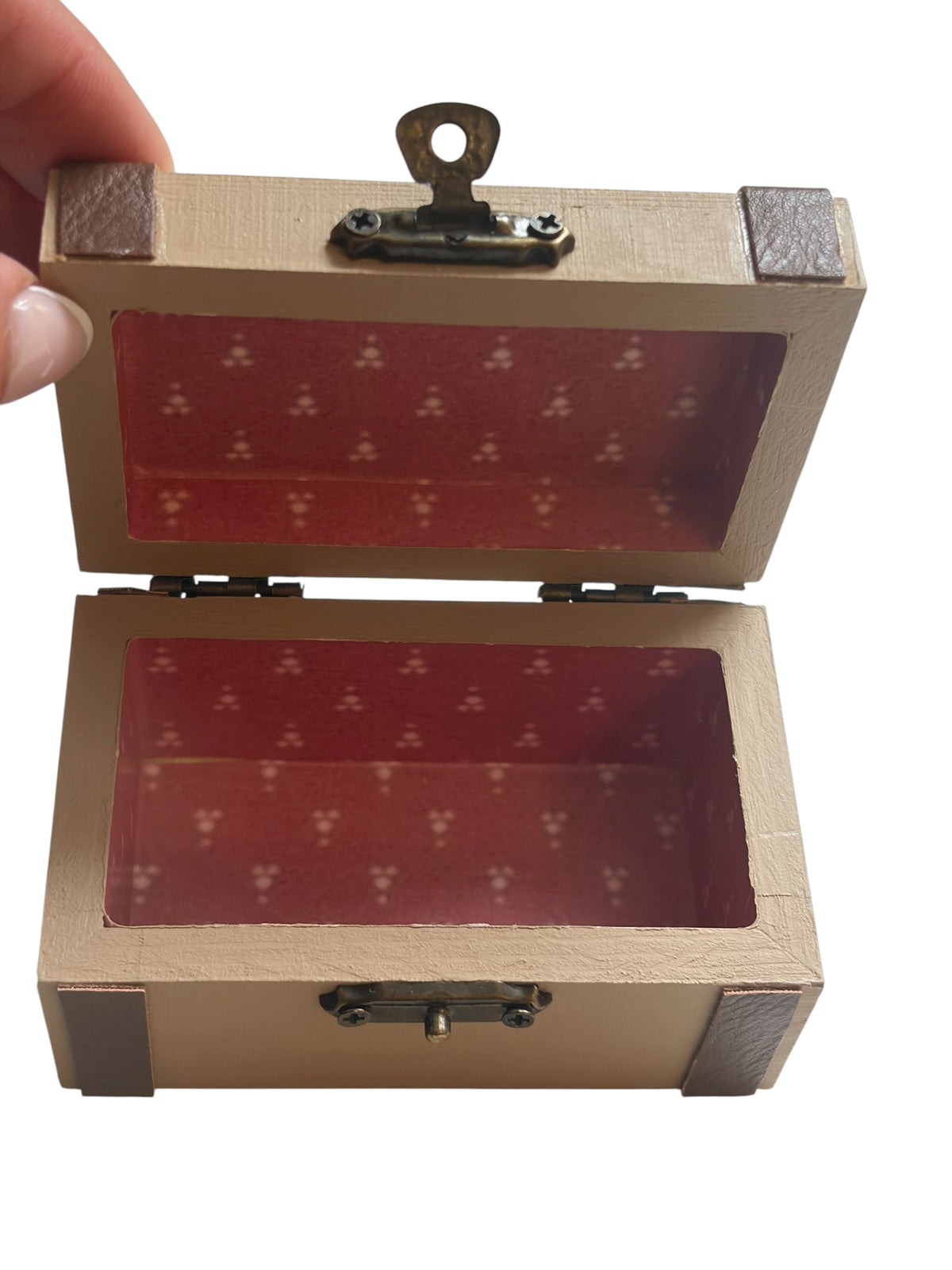 Mini Wood Trunk Inspired by Samantha Parkington's Trunk for 18" Dolls
