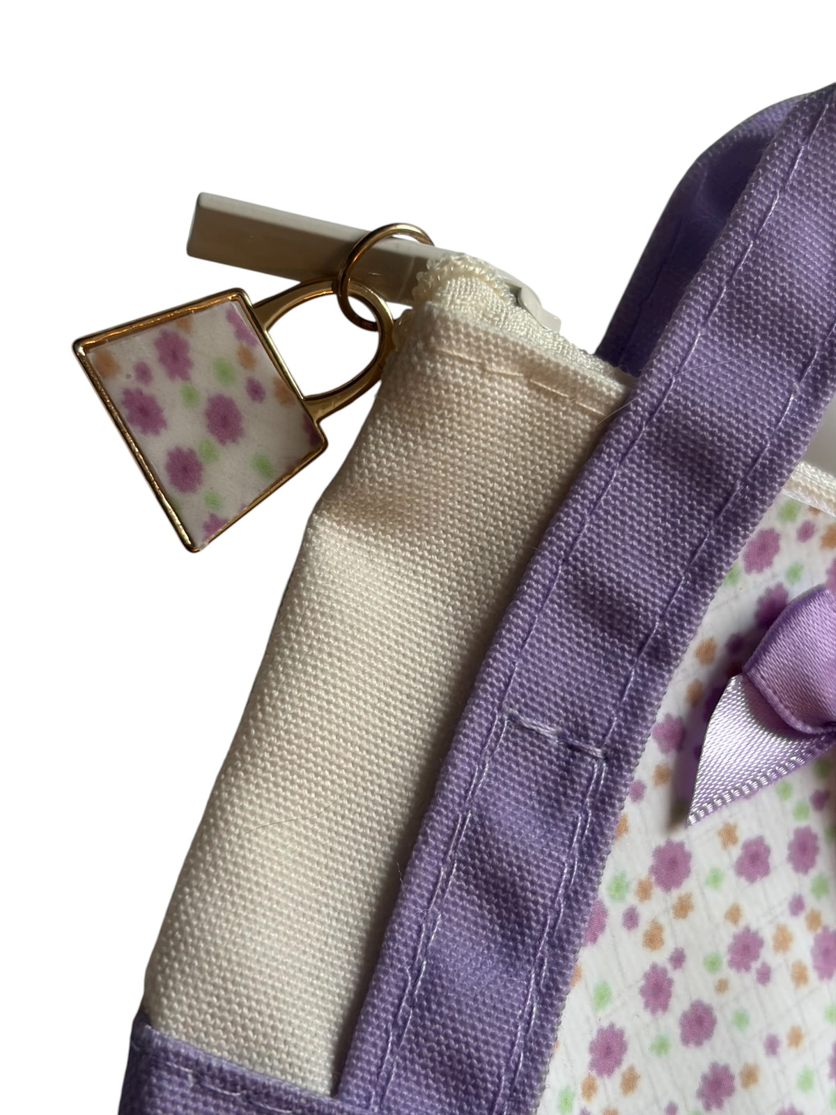 American Girl Doll Kit Inspired Tote Bag with Key