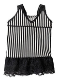 Striped Dress with Lace Trim for 18" Doll