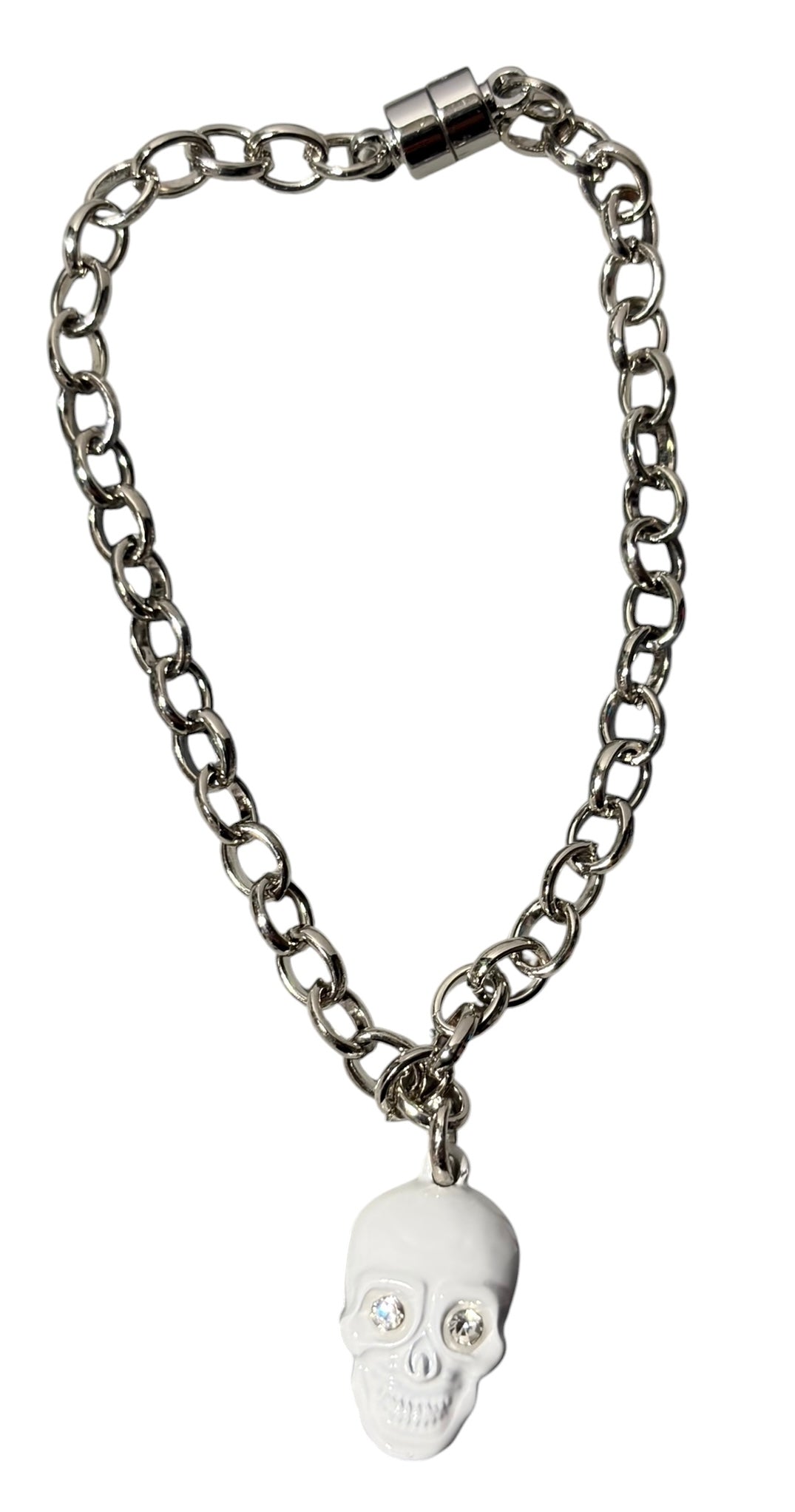 Frankie Inspired Skull Necklace with MAGNETIC Clasp